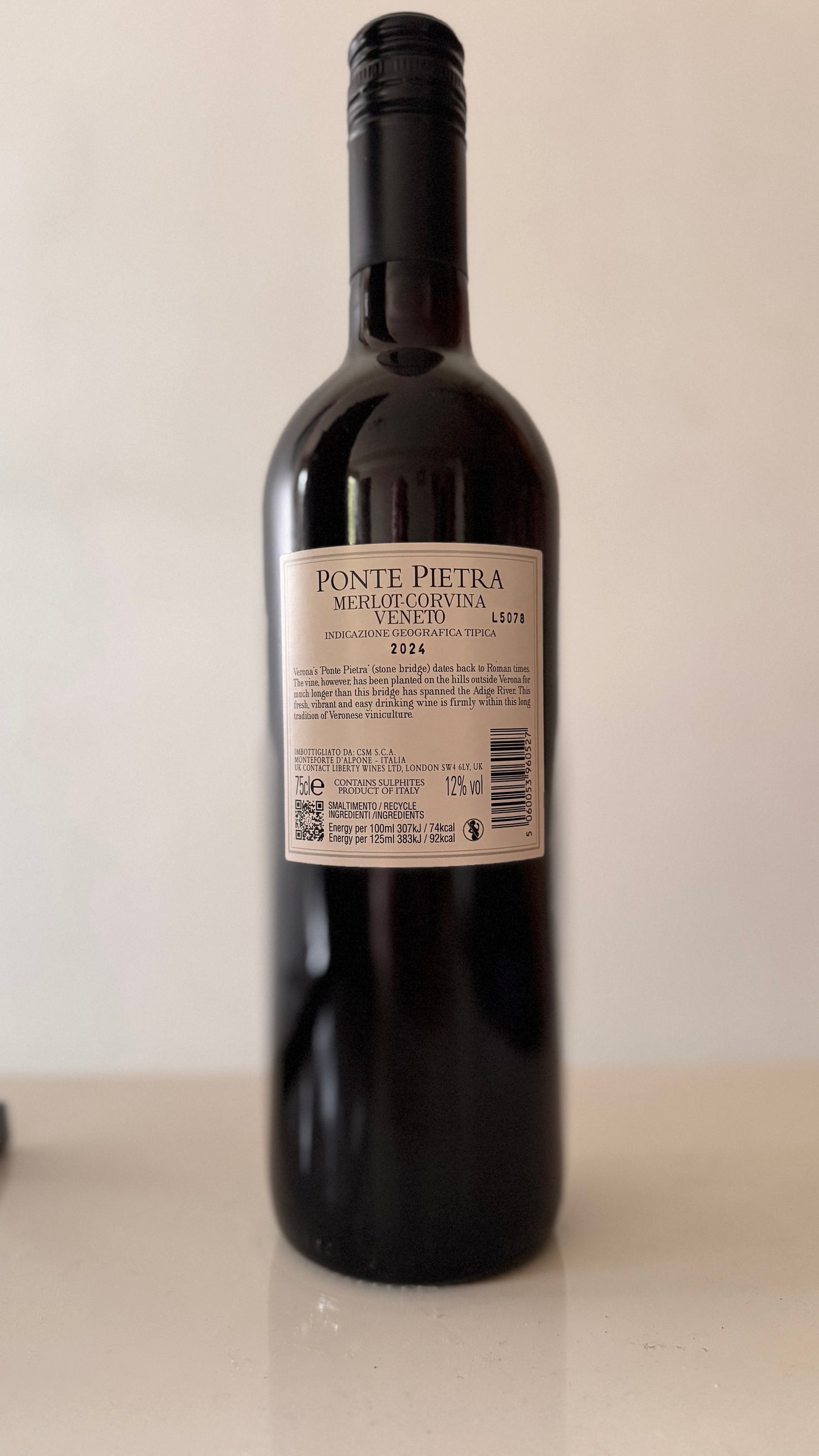 Merlot / Corvina, Ponte Pietra, Italy 75cl