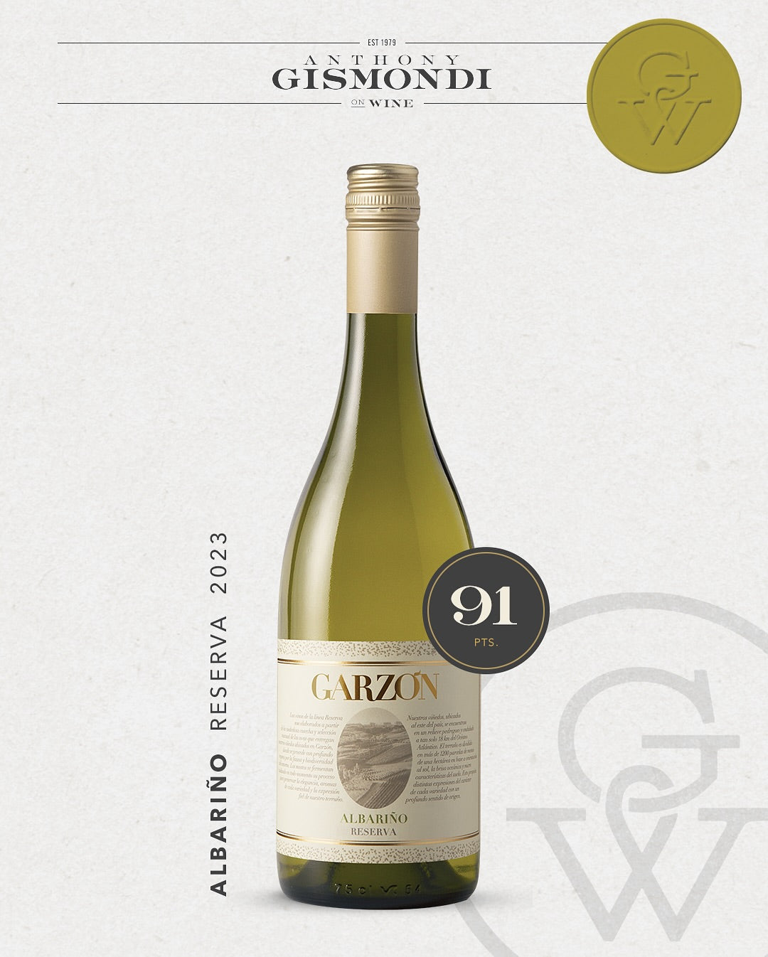 *MEMBERS SAVE EXTRA 10%* 
**94 POINTS DECANTER*** Albariño, Bodega Garzón Reserve, 2023, Uruguay