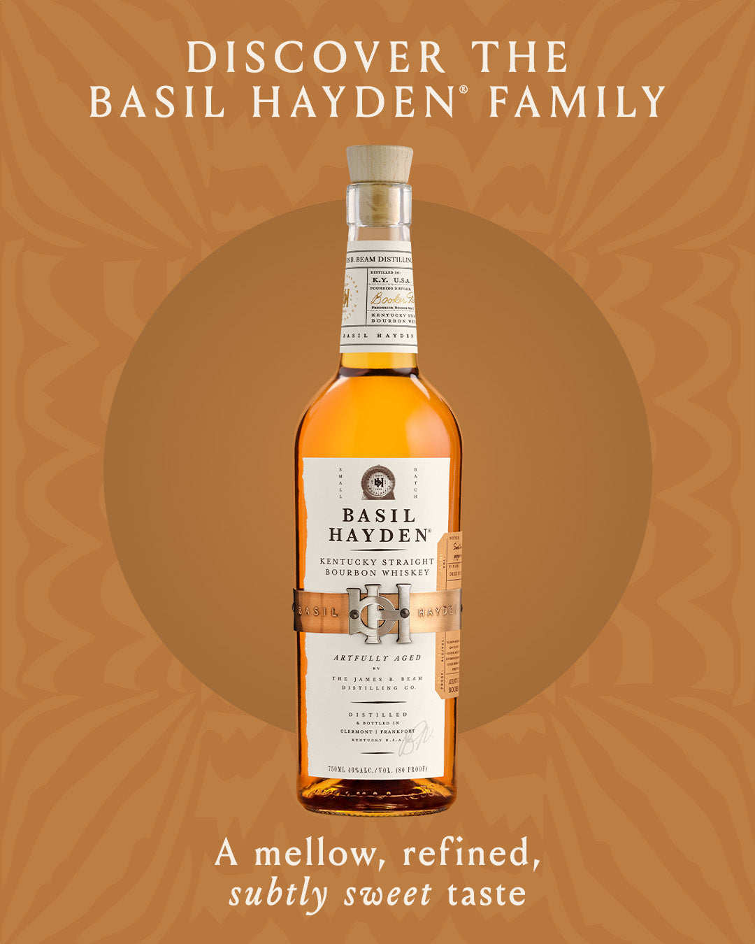 Basil Hayden Kentucky Straight Bourbon Whiskey, 70cl 40%