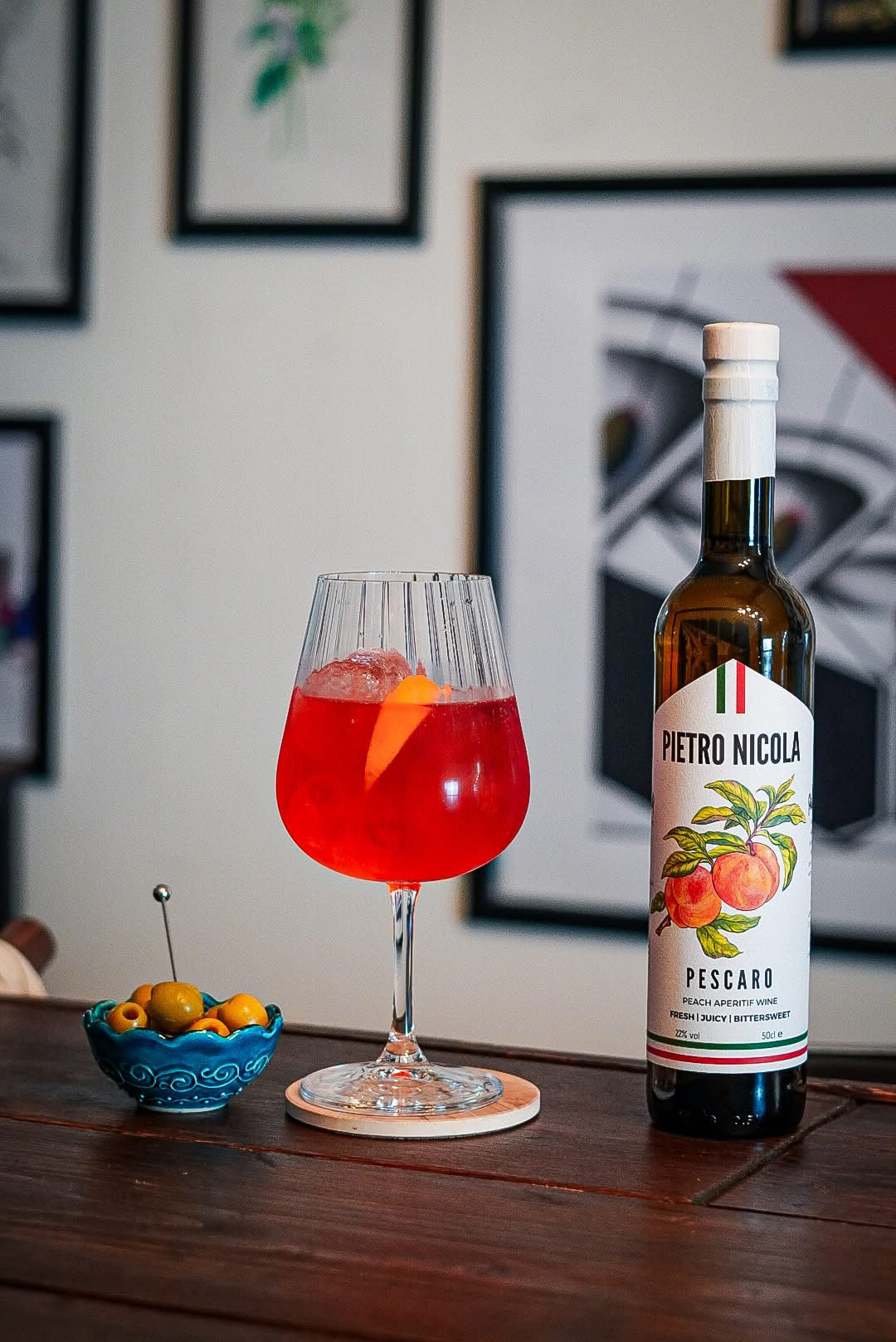 Bitter, Pescaro, Peach Aperatif Wine, Pietro Nicola, 50cl, 22%