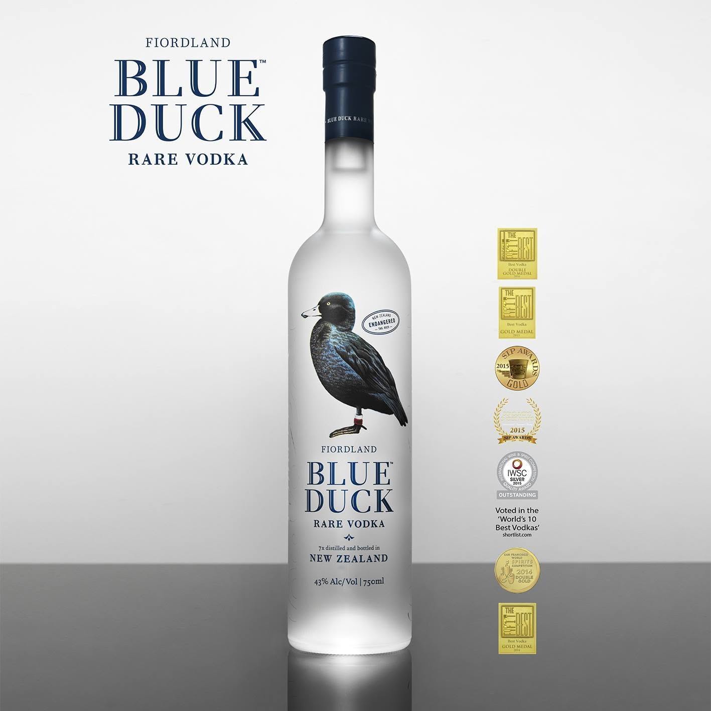 *Double Gold* Vodka, Blue Duck Rare, 70cl, 40%