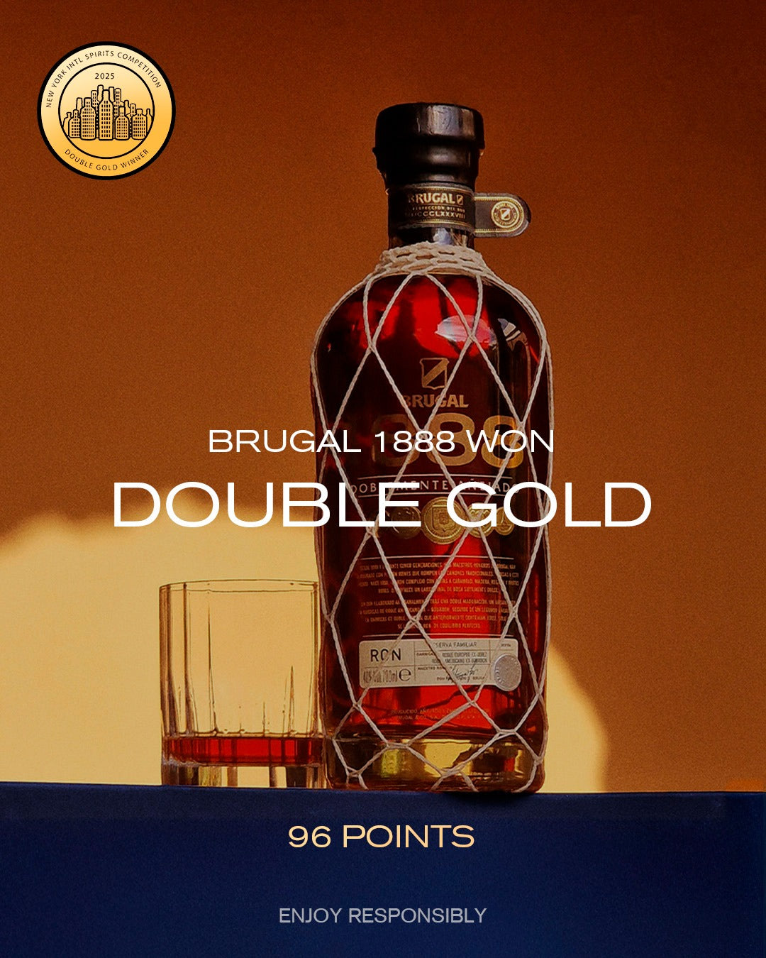 *MEMBERS SAVE EXTRA 10%* *****DOUBLE GOLD****** Rum, Brugal 1888, 70cl 43%